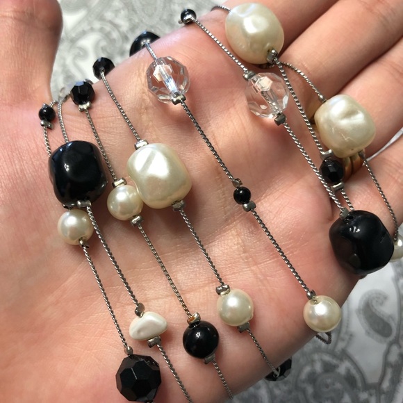 ⬇️ long beaded necklace with earrings - Picture 4 of 6